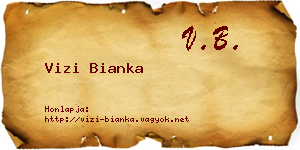Vizi Bianka névjegykártya